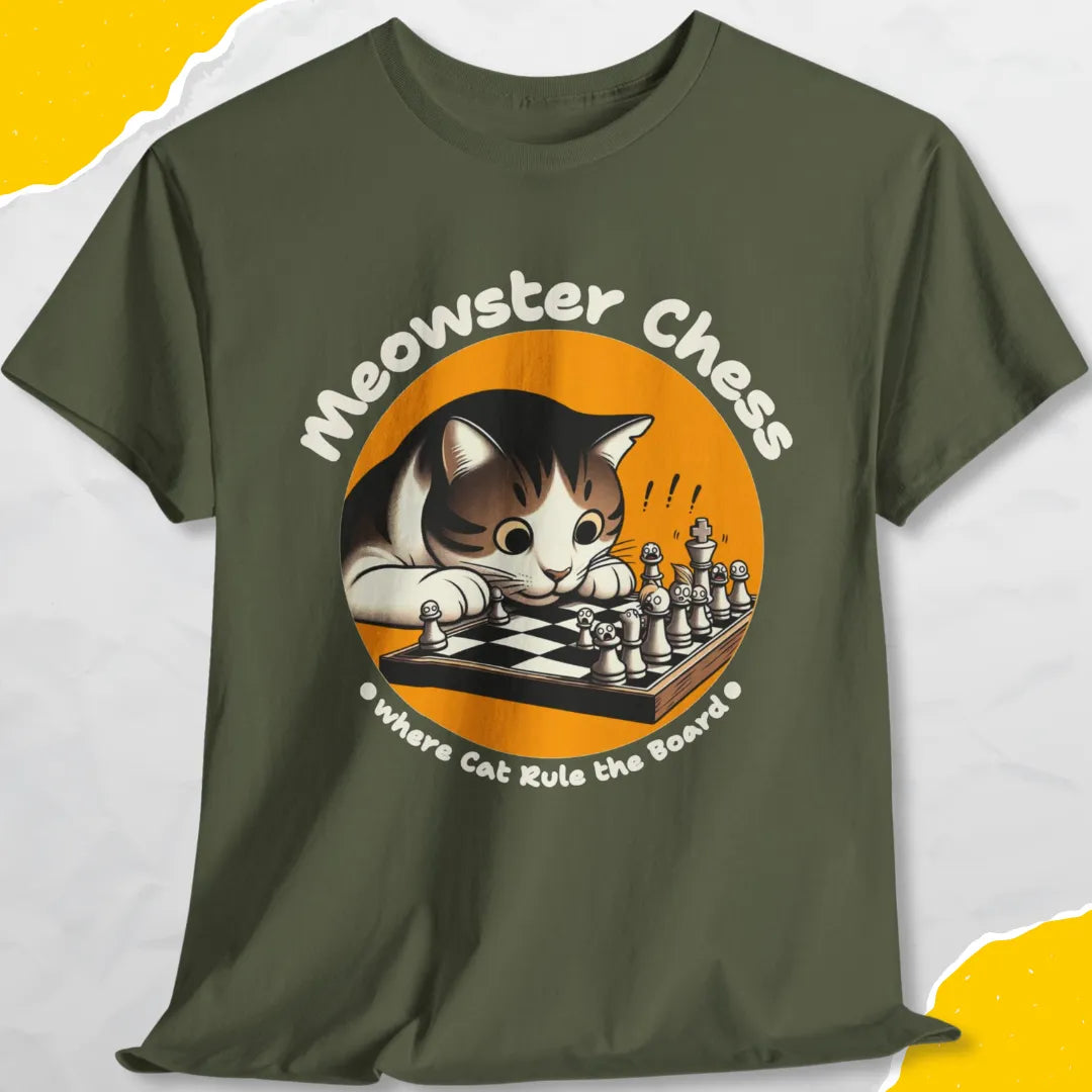 Meowster Chess Where Cat Rule The Board - Unisex Softstyle Tee Cat T-Shirt