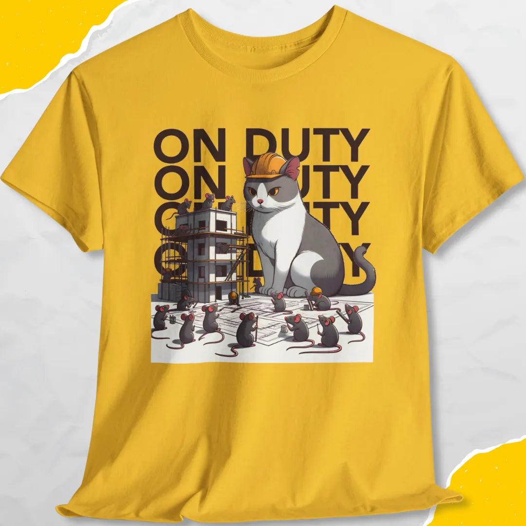 On Duty - Unisex Softstyle Tee Cat T-Shirt