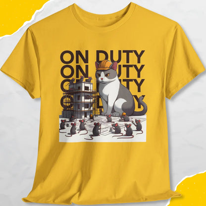 On Duty - Unisex Softstyle Tee Cat T-Shirt