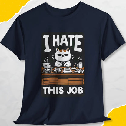 I Hate This Job - Unisex Softstyle Tee Cat T-Shirt