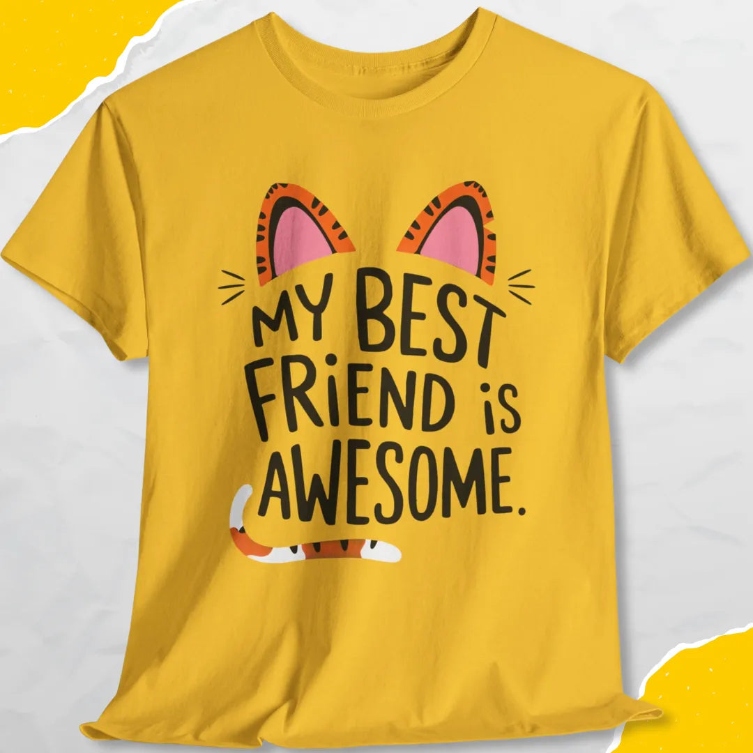 My Best Friend Is Awesome - Unisex Softstyle Tee Cat T-Shirt