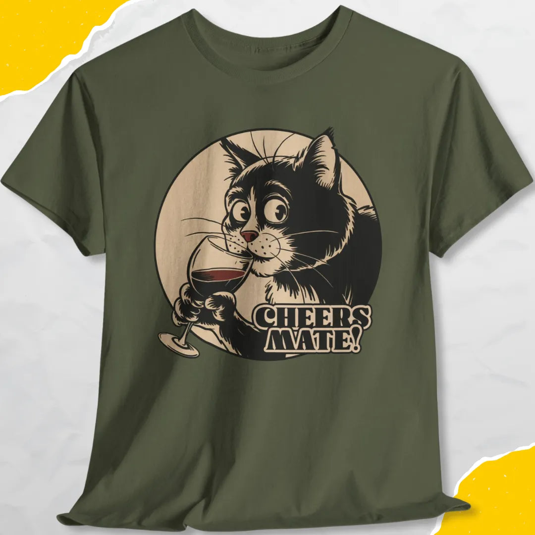 Cheers Mate - Unisex Softstyle Tee Cat T-Shirt