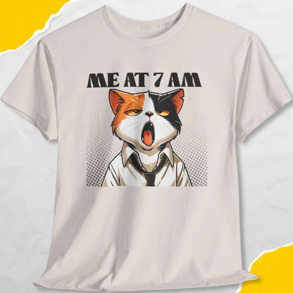 Me At 07.00 AM - Unisex Softstyle Tee Cat T-Shirt