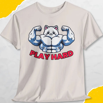 Play Hard - Unisex Softstyle Tee Cat T-Shirt