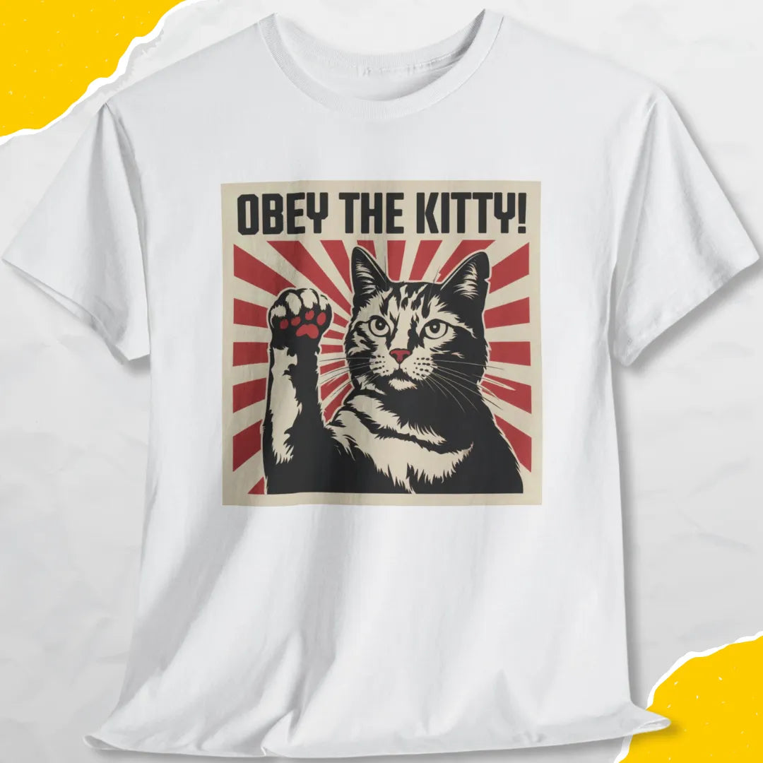 Obey The Kitty - Unisex Softstyle Tee Cat T-Shirt