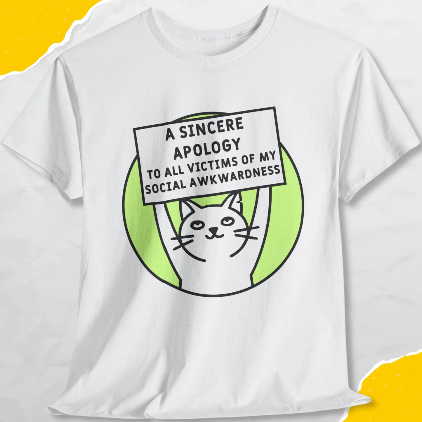 A Sincere Apology - Unisex Softstyle Tee Cat T-Shirt