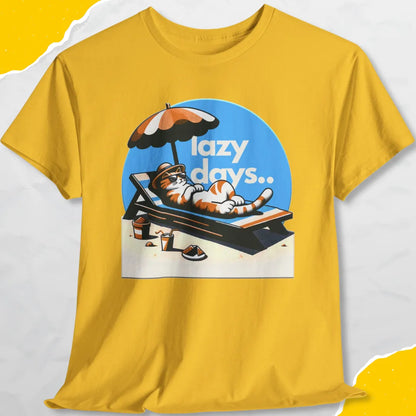 Lazy Days - Unisex Softstyle Tee Cat T-Shirt