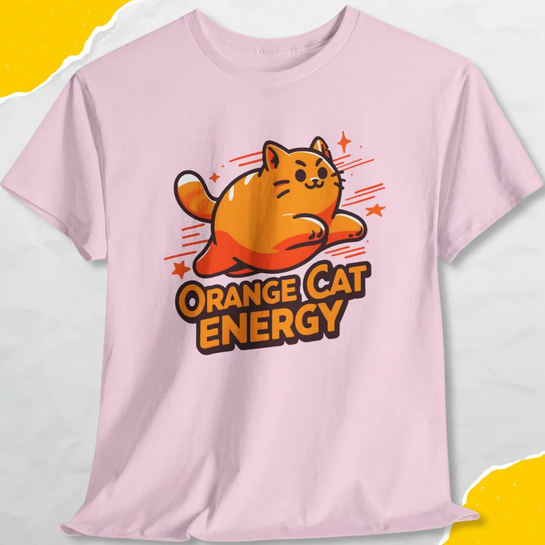 Orange Cat Energy - Unisex Softstyle Tee Cat T-Shirt