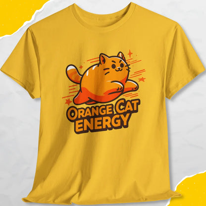 Orange Cat Energy - Unisex Softstyle Tee Cat T-Shirt