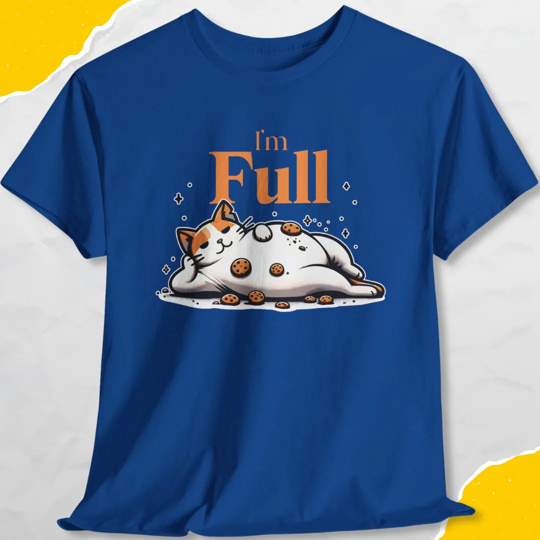 I'm Full - Unisex Softstyle Tee Cat T-Shirt