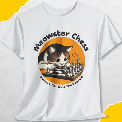 Meowster Chess Where Cat Rule The Board - Unisex Softstyle Tee Cat T-Shirt