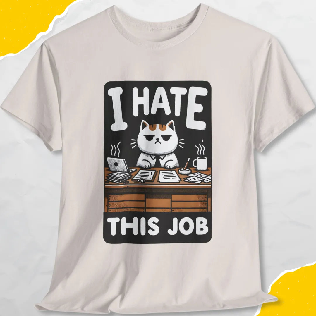 I Hate This Job - Unisex Softstyle Tee Cat T-Shirt