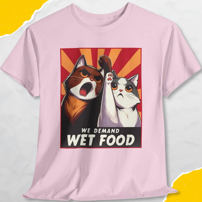 We Demand Wet Food - Unisex Softstyle Tee Cat T-Shirt