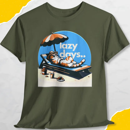 Lazy Days - Unisex Softstyle Tee Cat T-Shirt