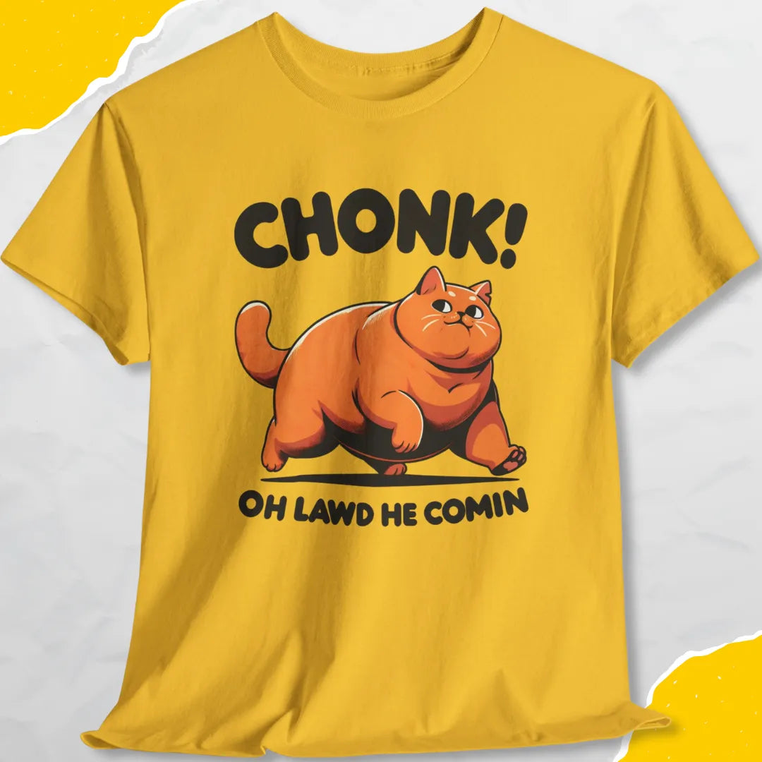 Chonk! Oh Lawd He Comin - Unisex Softstyle Tee Cat T-Shirt