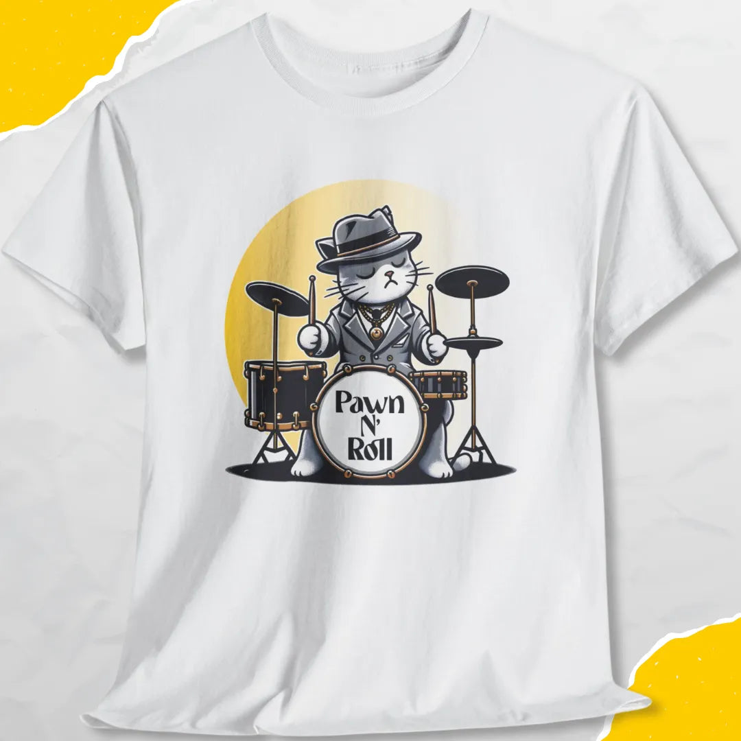 Pawn N' Roll - Unisex Softstyle Tee Cat T-Shirt