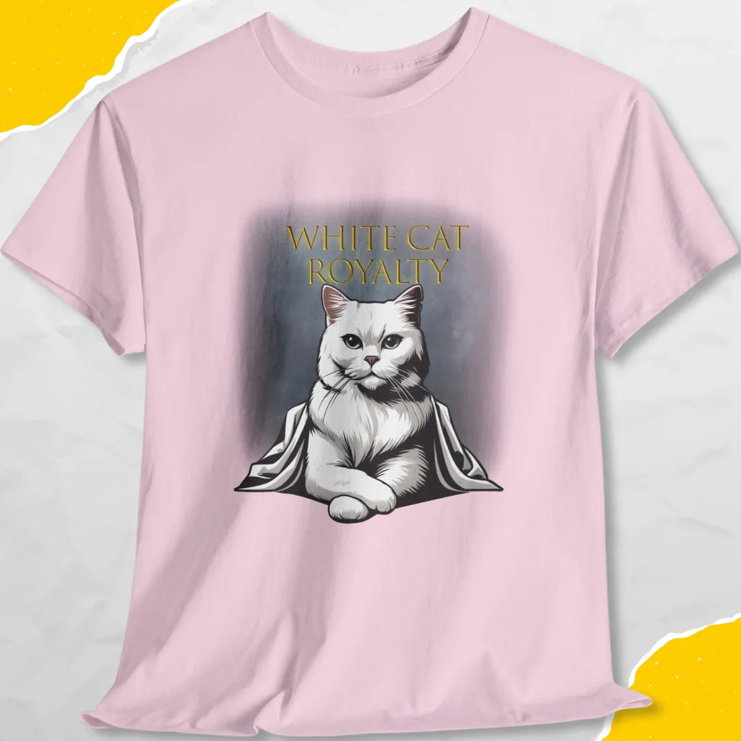 White Cat Royalty - Unisex Softstyle Tee Cat T-Shirt