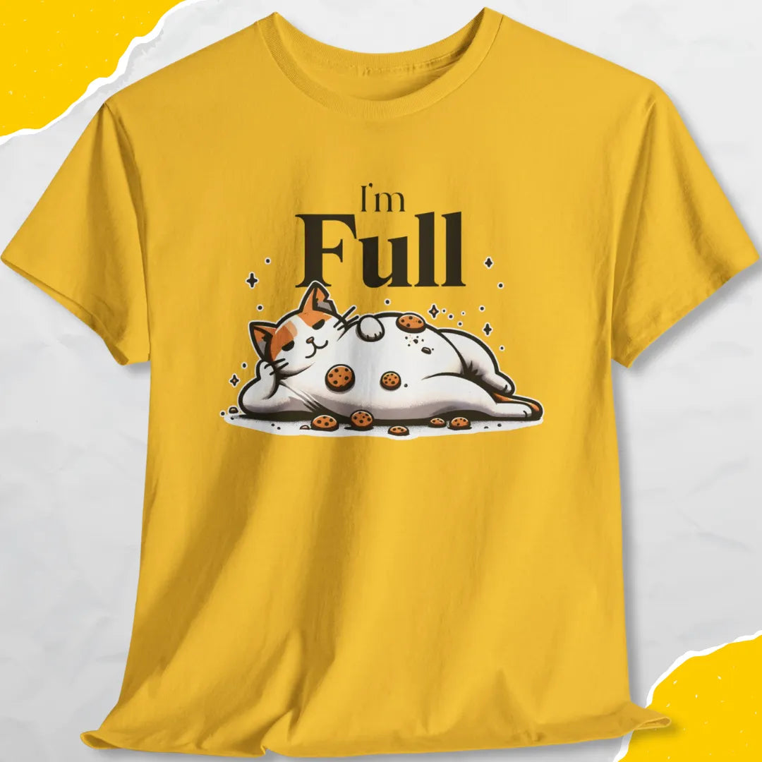 I'm Full - Unisex Softstyle Tee Cat T-Shirt