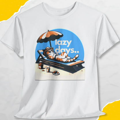 Lazy Days - Unisex Softstyle Tee Cat T-Shirt