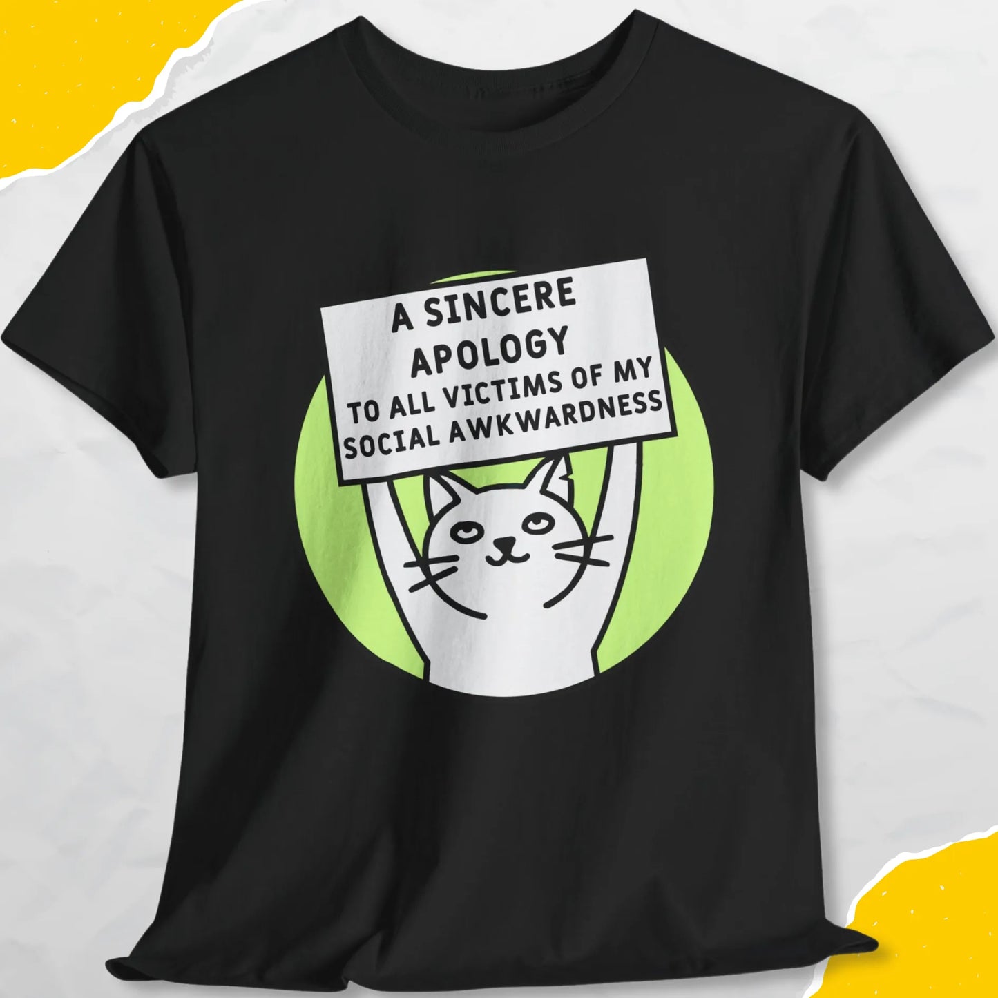 A Sincere Apology - Unisex Softstyle Tee Cat T-Shirt