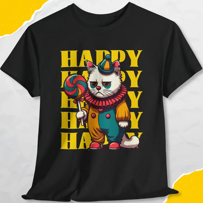 Happy - Unisex Softstyle Tee Cat T-Shirt