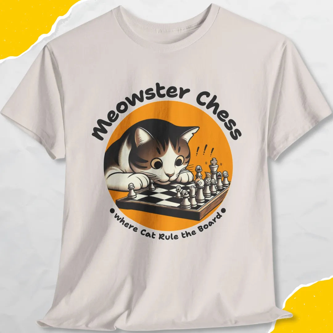 Meowster Chess Where Cat Rule The Board - Unisex Softstyle Tee Cat T-Shirt