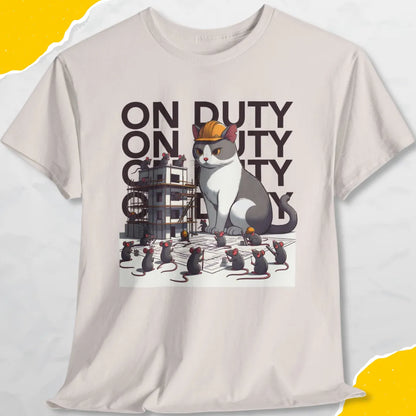 On Duty - Unisex Softstyle Tee Cat T-Shirt