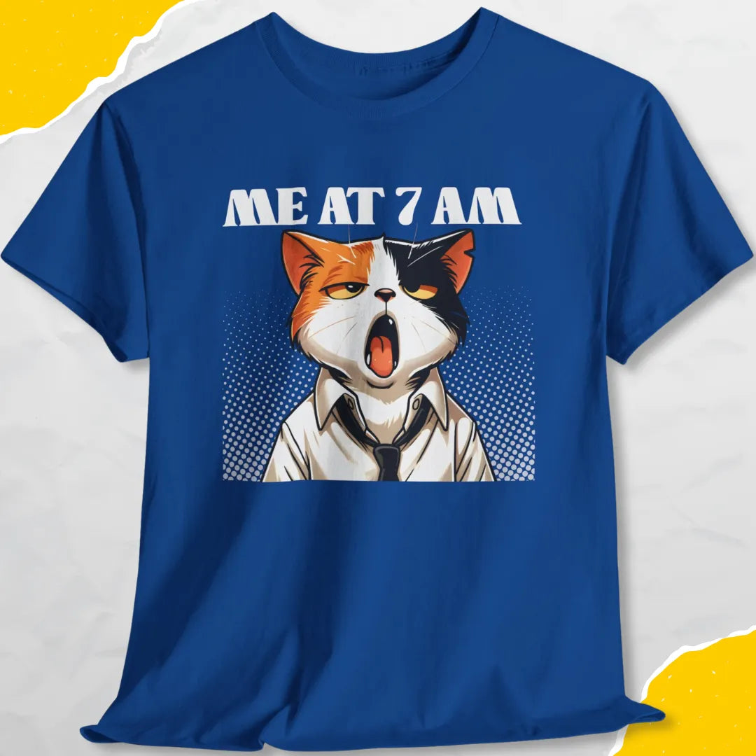 Me At 07.00 AM - Unisex Softstyle Tee Cat T-Shirt