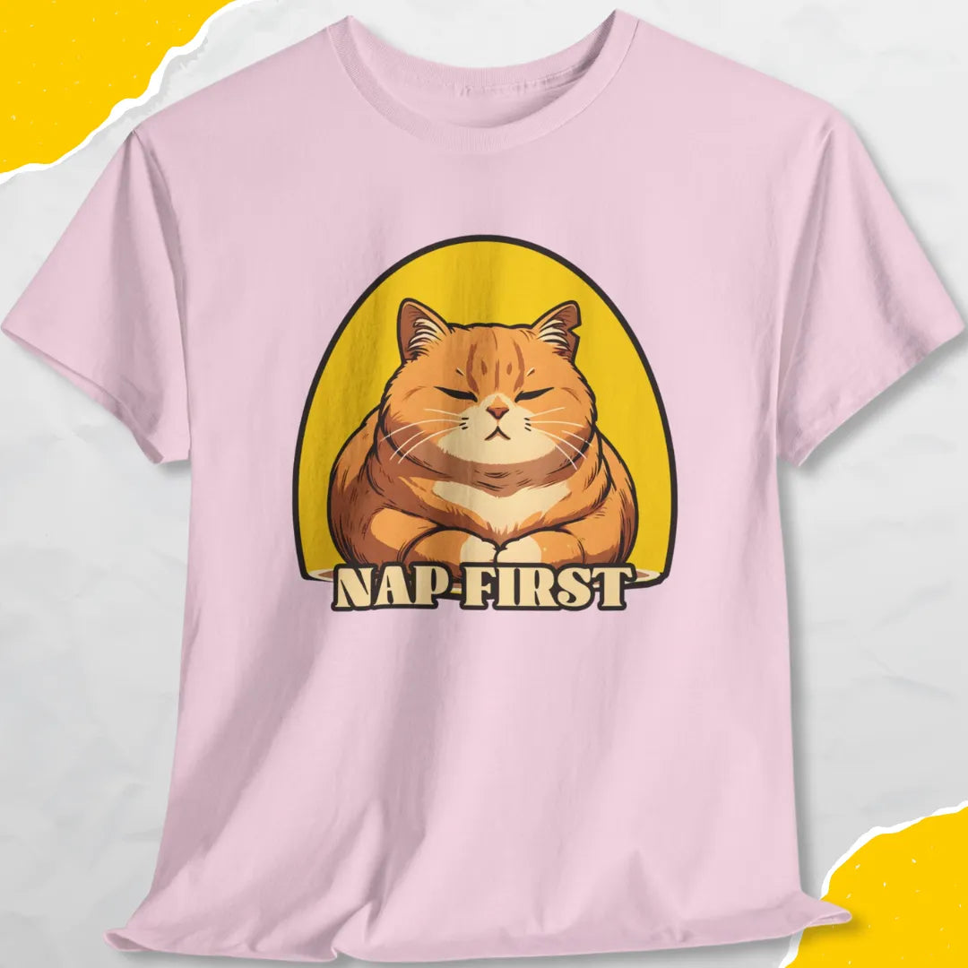 Nap First - Unisex Softstyle Tee Cat T-Shirt