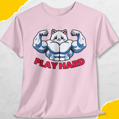 Play Hard - Unisex Softstyle Tee Cat T-Shirt