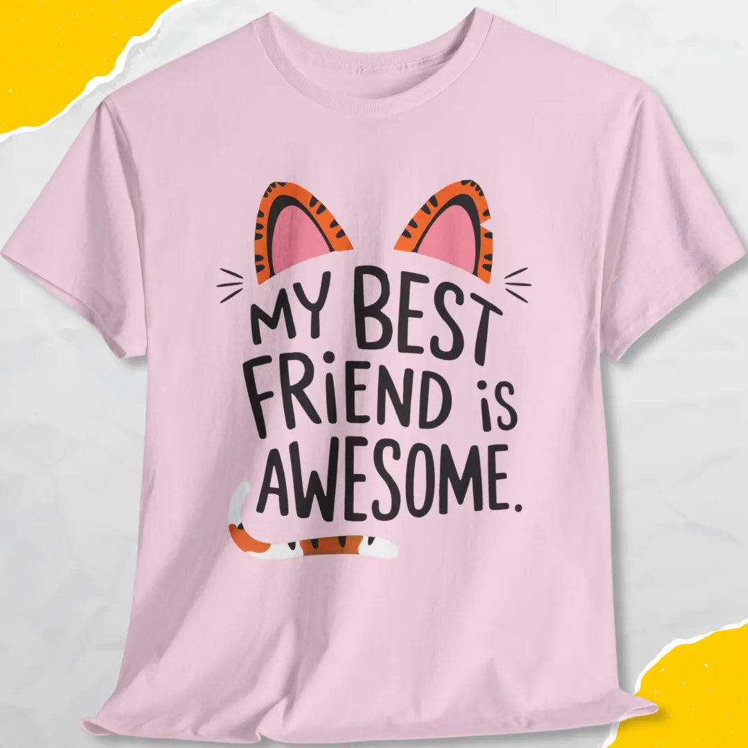 My Best Friend Is Awesome - Unisex Softstyle Tee Cat T-Shirt