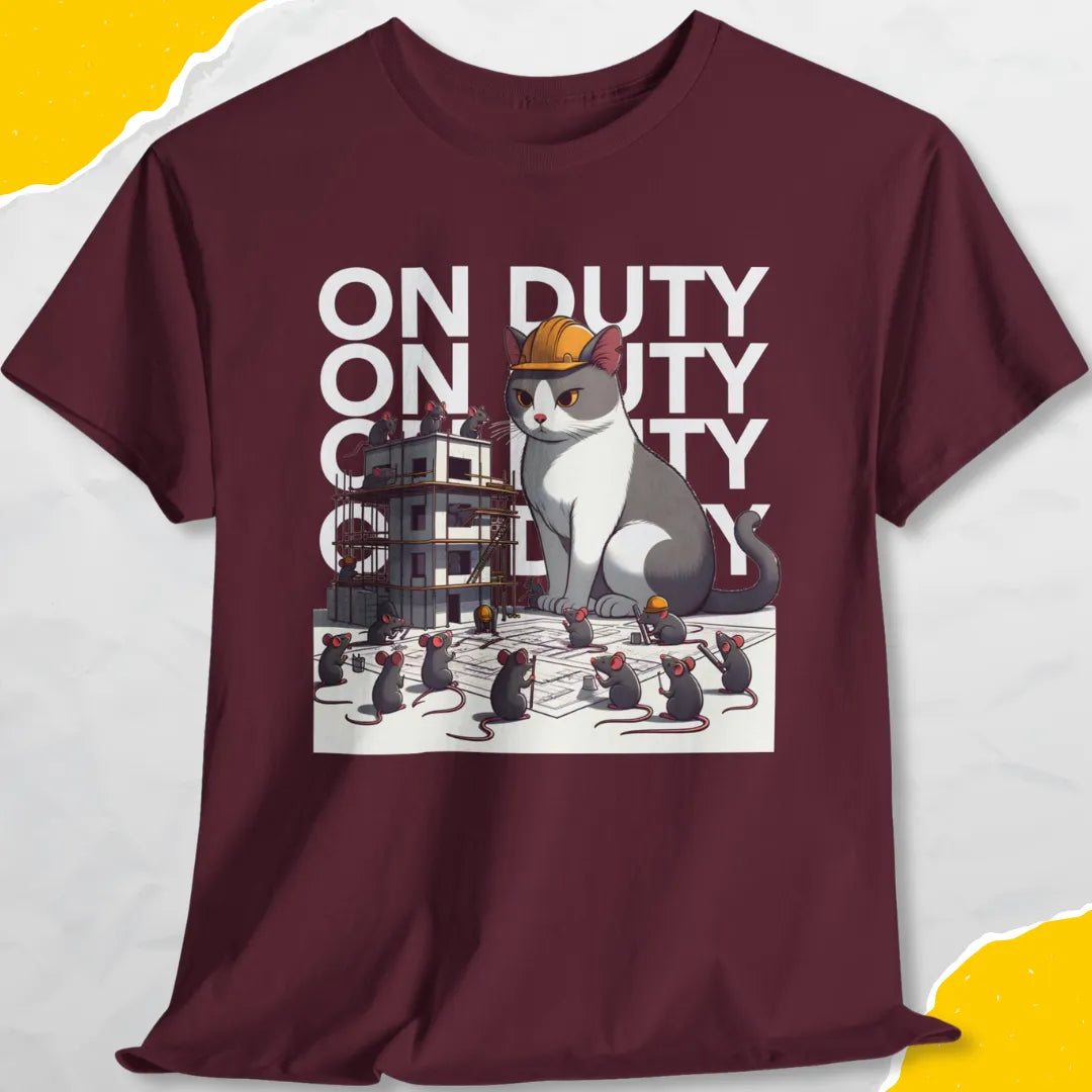 On Duty - Unisex Softstyle Tee Cat T-Shirt