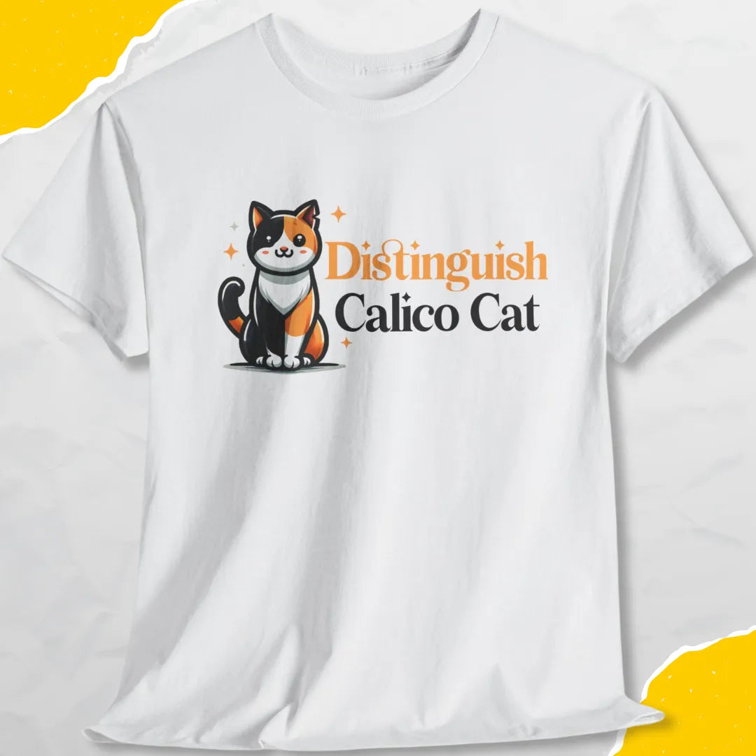 Distinguish Calico Cat - Unisex Softstyle Tee Cat T-Shirt