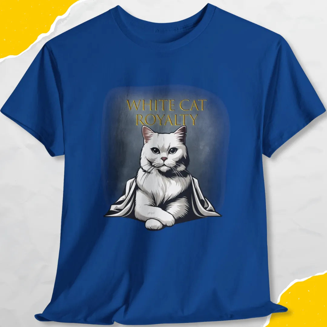 White Cat Royalty - Unisex Softstyle Tee Cat T-Shirt