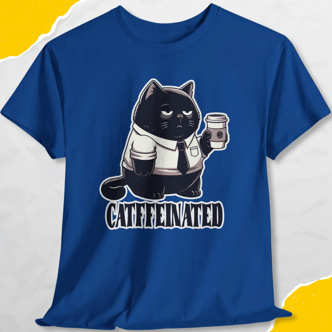 Catffeinated - Unisex Softstyle Tee Cat T-Shirt