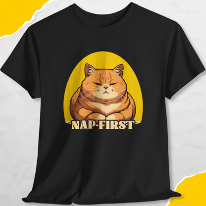 Nap First - Unisex Softstyle Tee Cat T-Shirt