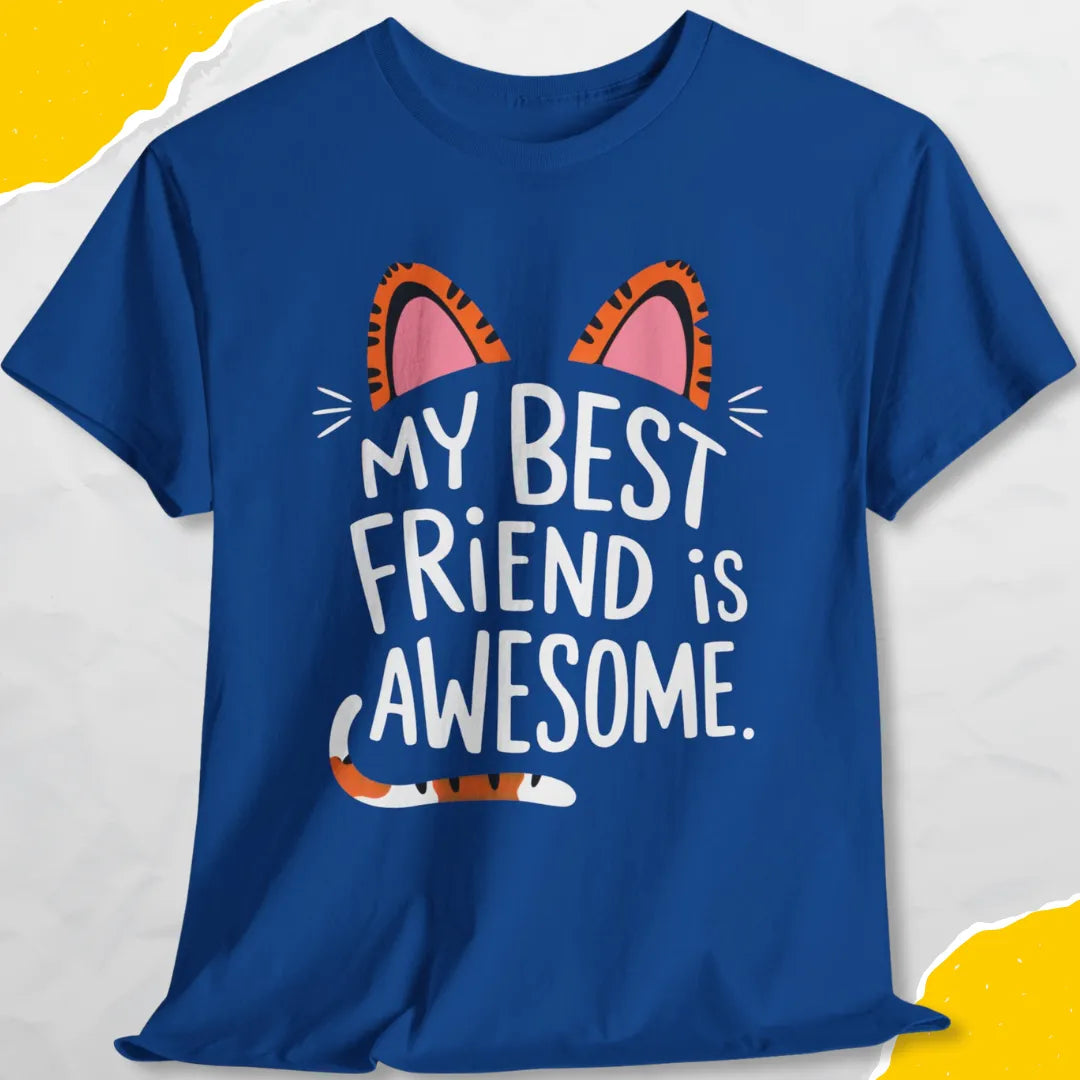 My Best Friend Is Awesome - Unisex Softstyle Tee Cat T-Shirt