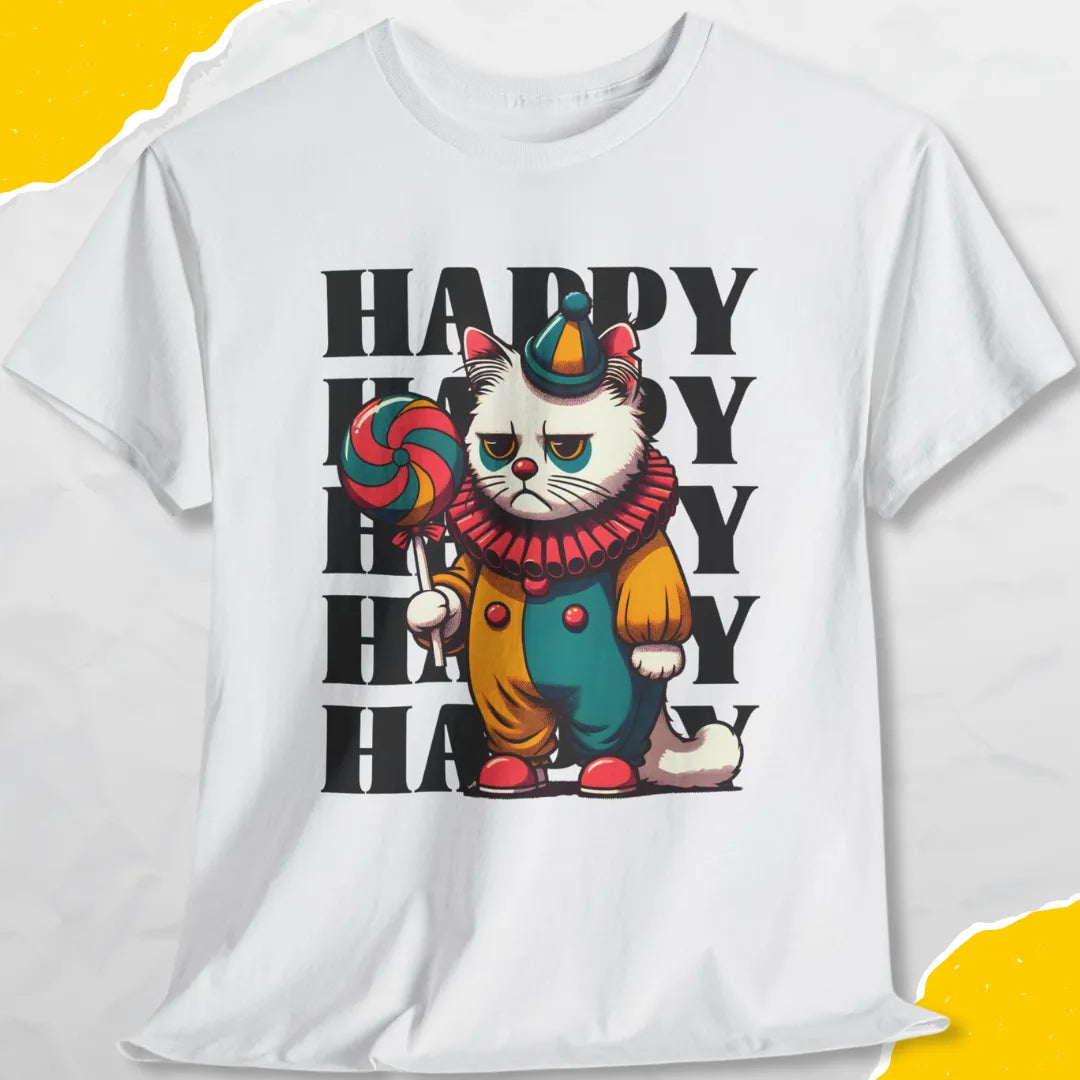 Happy - Unisex Softstyle Tee Cat T-Shirt