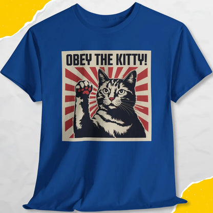 Obey The Kitty - Unisex Softstyle Tee Cat T-Shirt