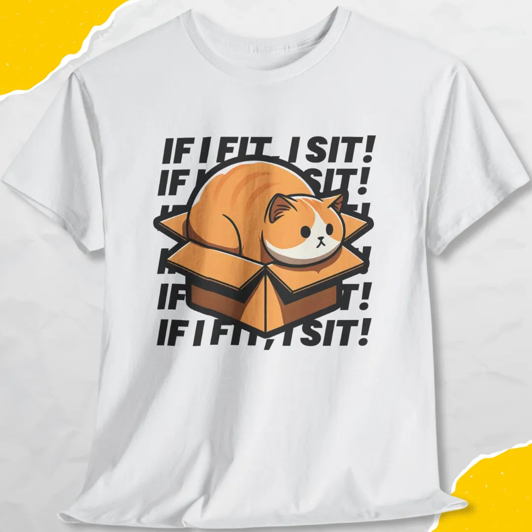 If I Fits I Sits - Unisex Softstyle Tee Cat T-Shirt