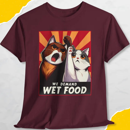 We Demand Wet Food - Unisex Softstyle Tee Cat T-Shirt