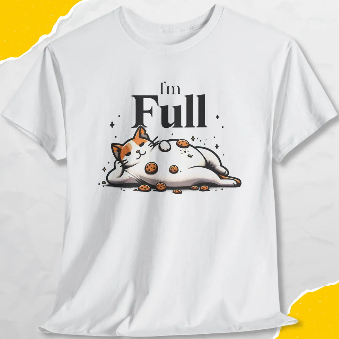 I'm Full - Unisex Softstyle Tee Cat T-Shirt