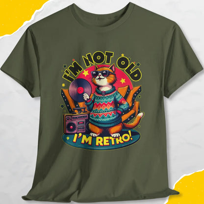 I'm Not Old, I'm Retro - Unisex Softstyle Tee Cat T-Shirt