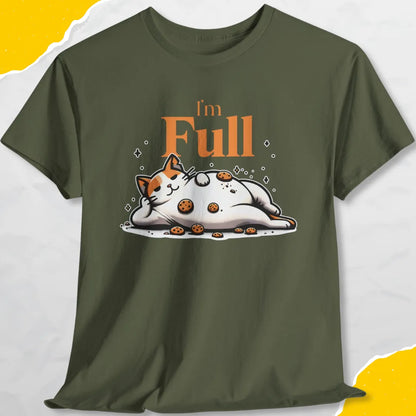 I'm Full - Unisex Softstyle Tee Cat T-Shirt