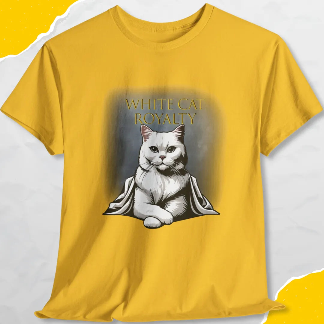 White Cat Royalty - Unisex Softstyle Tee Cat T-Shirt