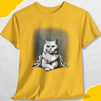 White Cat Royalty - Unisex Softstyle Tee Cat T-Shirt