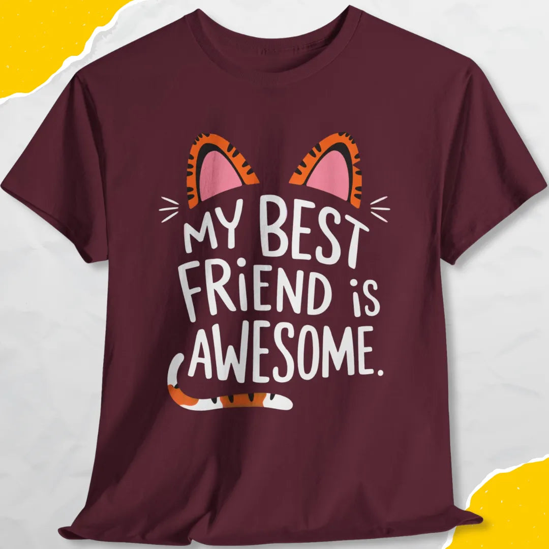 My Best Friend Is Awesome - Unisex Softstyle Tee Cat T-Shirt