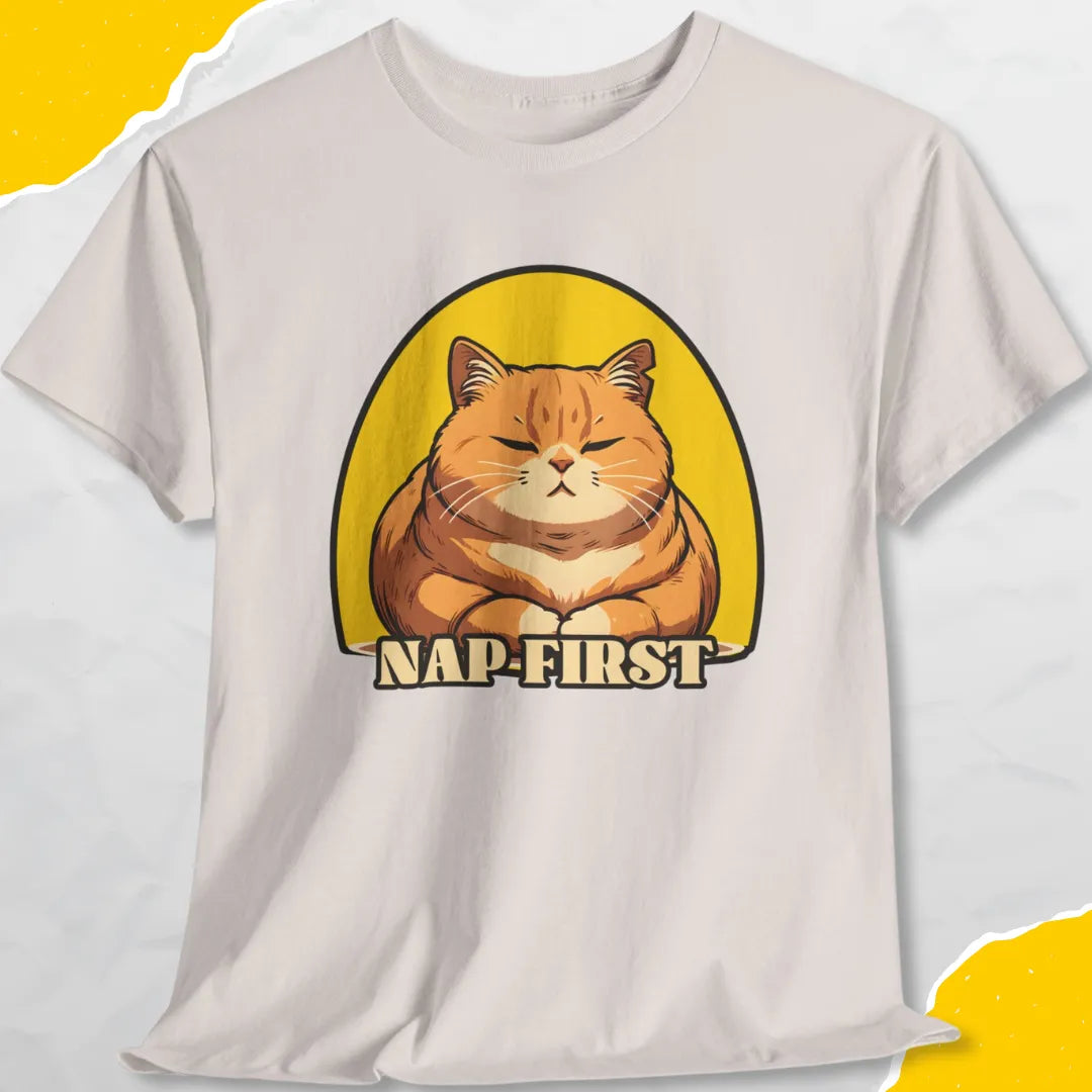 Nap First - Unisex Softstyle Tee Cat T-Shirt