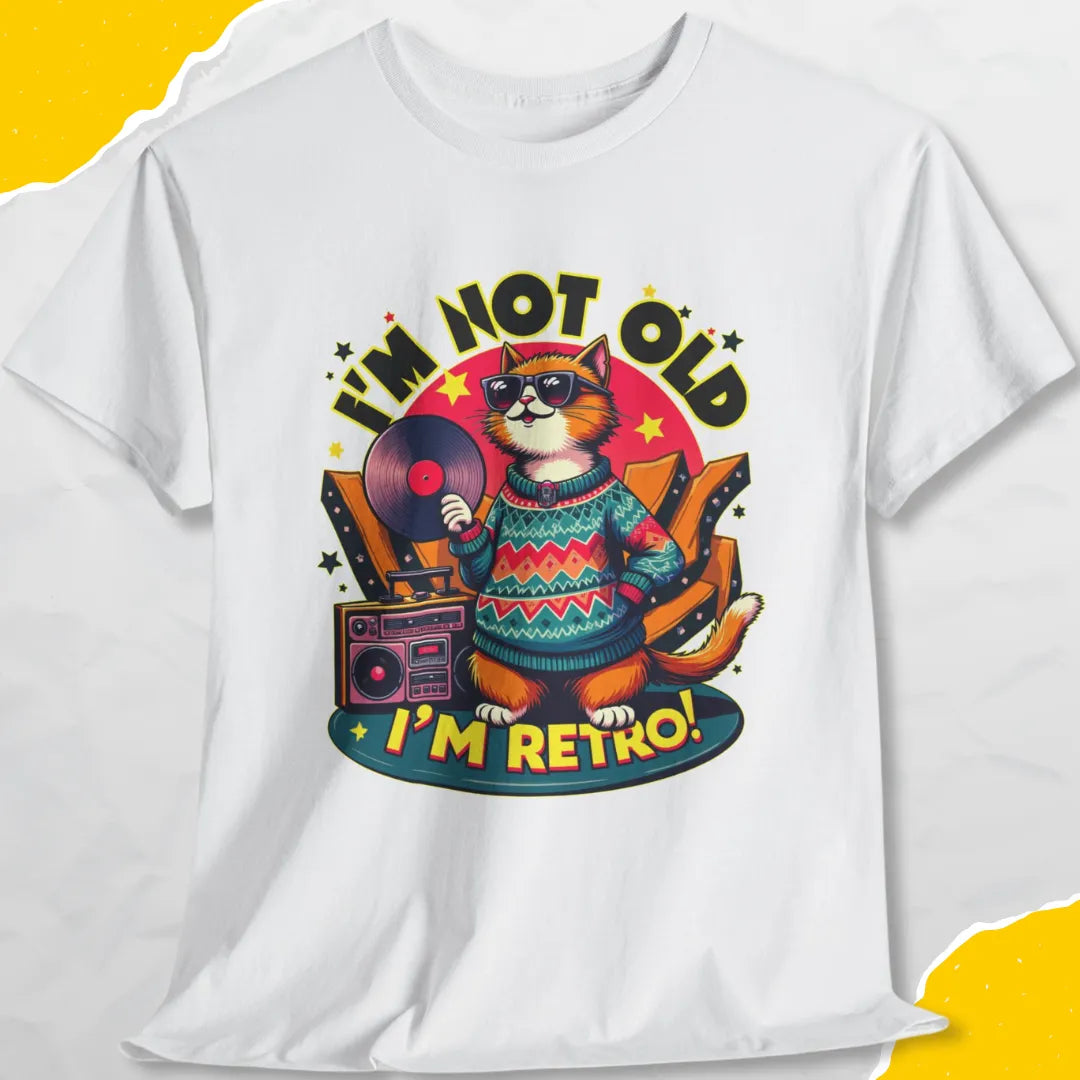 I'm Not Old, I'm Retro - Unisex Softstyle Tee Cat T-Shirt