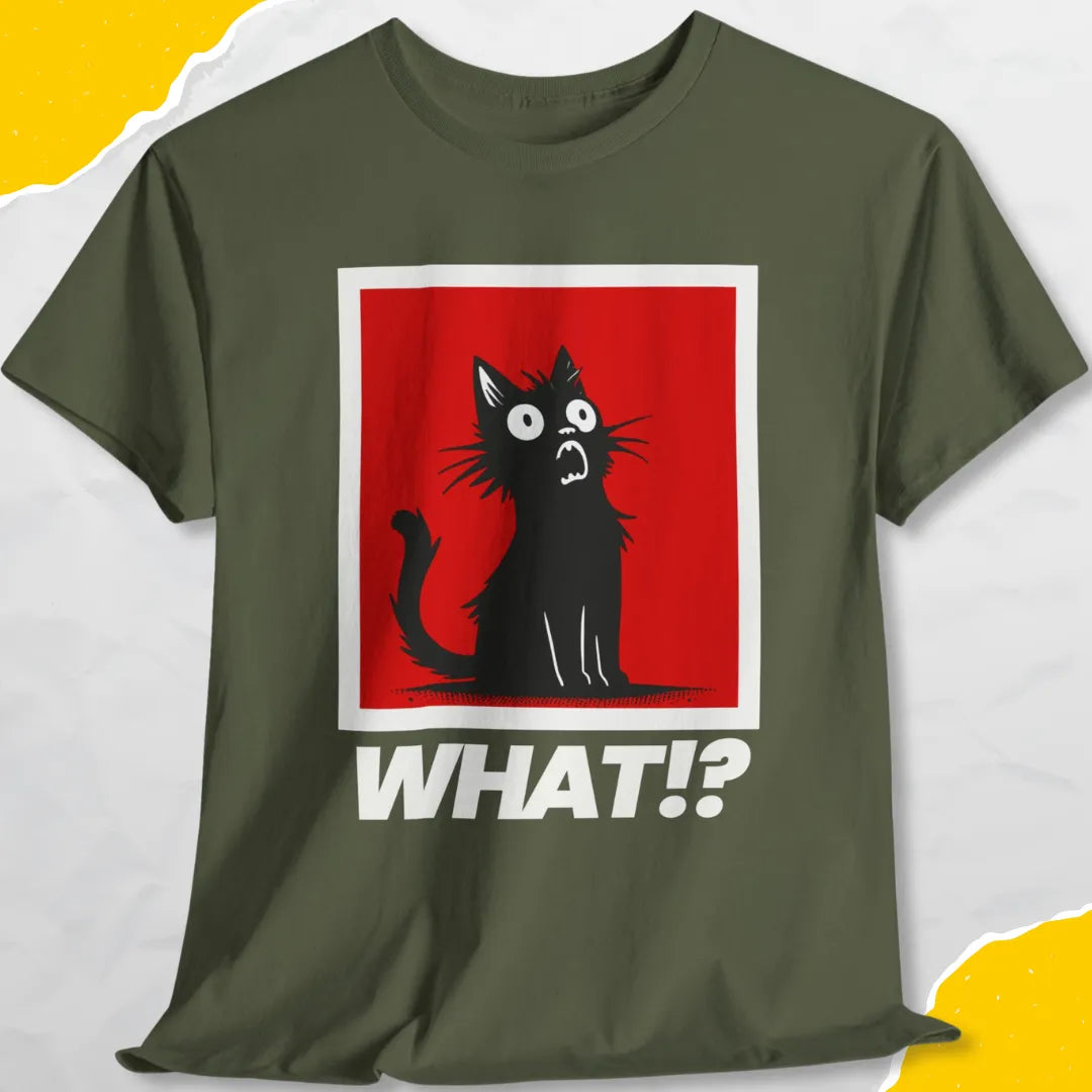 What!? - Unisex Softstyle Tee Cat T-Shirt